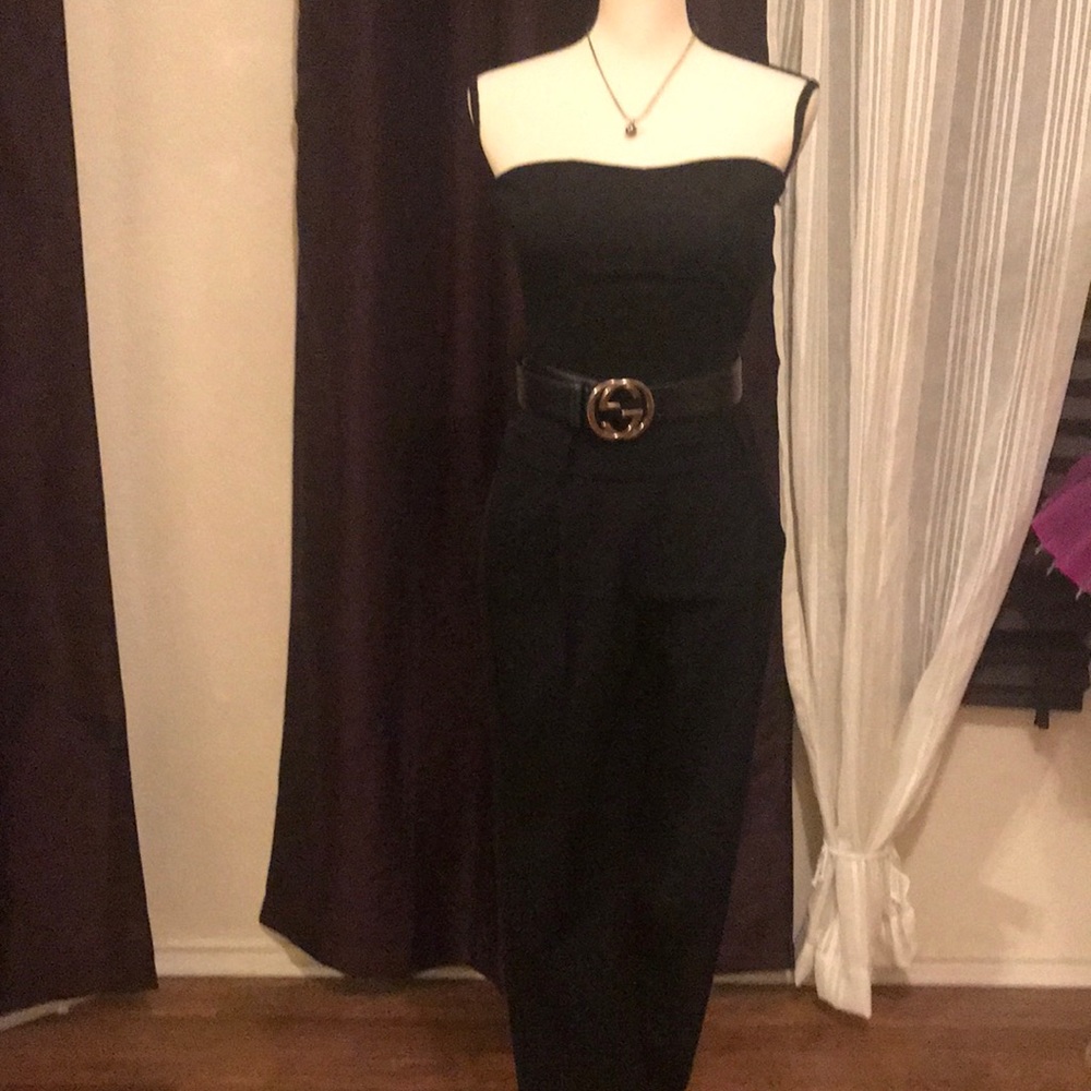 Black Strapless PantSuit